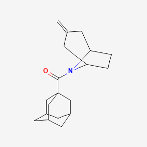 molecular formula C19H27NO B2909137 ((3R,5R,7R)-adamantan-1-yl)((1R,5S)-3-methylene-8-azabicyclo[3.2.1]octan-8-yl)methanone CAS No. 2320958-38-9