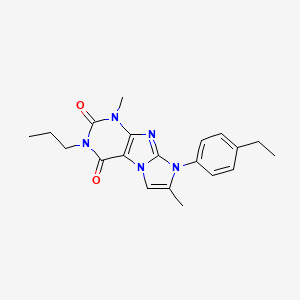molecular formula C20H23N5O2 B2909139 8-(4-ethylphenyl)-1,7-dimethyl-3-propyl-1H-imidazo[2,1-f]purine-2,4(3H,8H)-dione CAS No. 887465-53-4