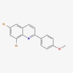 molecular formula C16H11Br2NO B2909154 6,8-Dibromo-2-(4-methoxyphenyl)quinoline CAS No. 860612-46-0