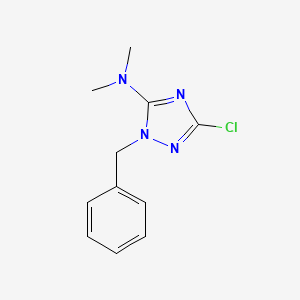 molecular formula C11H13ClN4 B2909167 1-benzyl-3-chloro-N,N-dimethyl-1H-1,2,4-triazol-5-amine CAS No. 1232771-11-7
