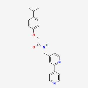 molecular formula C22H23N3O2 B2909181 N-([2,4'-bipyridin]-4-ylmethyl)-2-(4-isopropylphenoxy)acetamide CAS No. 2034433-26-4