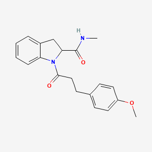 molecular formula C20H22N2O3 B2909183 1-(3-(4-methoxyphenyl)propanoyl)-N-methylindoline-2-carboxamide CAS No. 1101203-83-1