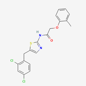 molecular formula C19H16Cl2N2O2S B2909184 N-(5-(2,4-dichlorobenzyl)thiazol-2-yl)-2-(o-tolyloxy)acetamide CAS No. 314258-19-0