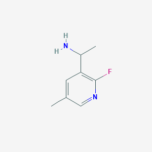 molecular formula C8H11FN2 B2909187 1-(2-Fluoro-5-methylpyridin-3-yl)ethanamine CAS No. 1337159-71-3