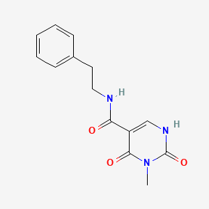 molecular formula C14H15N3O3 B2909189 3-methyl-2,4-dioxo-N-phenethyl-1,2,3,4-tetrahydropyrimidine-5-carboxamide CAS No. 1421585-46-7
