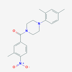 molecular formula C20H23N3O3 B2909191 1-(2,4-Dimethylphenyl)-4-(3-methyl-4-nitrobenzoyl)piperazine CAS No. 902248-90-2