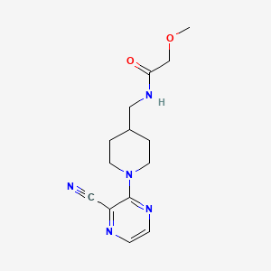 N-((1-(3-cyanopyrazin-2-yl)piperidin-4-yl)methyl)-2-methoxyacetamide