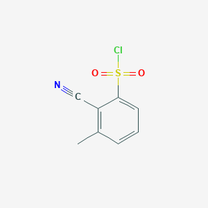 molecular formula C8H6ClNO2S B2909205 2-Cyano-3-methylbenzene-1-sulfonyl chloride CAS No. 850154-02-8