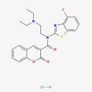 N-(2-(diethylamino)ethyl)-N-(4-fluorobenzo[d]thiazol-2-yl)-2-oxo-2H-chromene-3-carboxamide hydrochloride