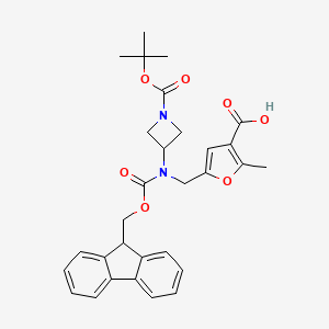 5-[({1-[(tert-butoxy)carbonyl]azetidin-3-yl}({[(9H-fluoren-9-yl)methoxy]carbonyl})amino)methyl]-2-methylfuran-3-carboxylic acid