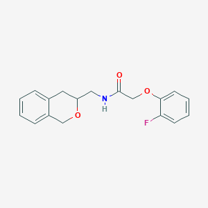 molecular formula C18H18FNO3 B2909221 2-(2-fluorophenoxy)-N-(isochroman-3-ylmethyl)acetamide CAS No. 2034438-99-6