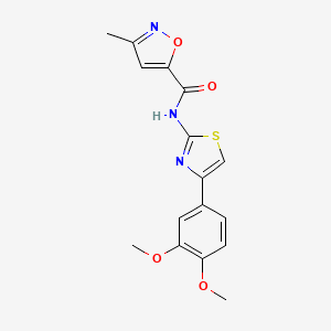 N-(4-(3,4-dimethoxyphenyl)thiazol-2-yl)-3-methylisoxazole-5-carboxamide