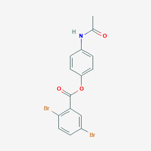 molecular formula C15H11Br2NO3 B290923 4-(Acetylamino)phenyl 2,5-dibromobenzoate 