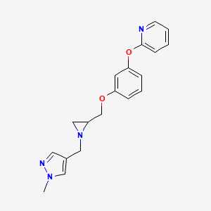 2-[3-[[1-[(1-Methylpyrazol-4-yl)methyl]aziridin-2-yl]methoxy]phenoxy]pyridine