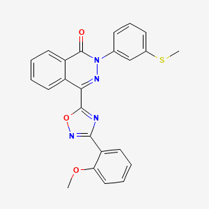 molecular formula C24H18N4O3S B2909233 4-[3-(2-methoxyphenyl)-1,2,4-oxadiazol-5-yl]-2-[3-(methylthio)phenyl]phthalazin-1(2H)-one CAS No. 1358920-71-4