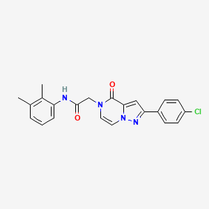 molecular formula C22H19ClN4O2 B2909235 2-[2-(4-chlorophenyl)-4-oxopyrazolo[1,5-a]pyrazin-5(4H)-yl]-N-(2,3-dimethylphenyl)acetamide CAS No. 1242868-13-8