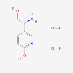 molecular formula C8H14Cl2N2O2 B2909237 (R)-2-Amino-2-(6-methoxypyridin-3-yl)ethanol dihydrochloride CAS No. 1640848-71-0