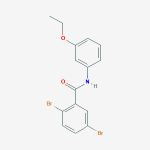 molecular formula C15H13Br2NO2 B290925 2,5-dibromo-N-(3-ethoxyphenyl)benzamide 