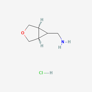 molecular formula C6H12ClNO B2909253 trans-3-Oxabicyclo[3.1.0]hexane-6-methylamine HCl CAS No. 2007919-46-0