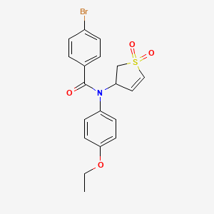 molecular formula C19H18BrNO4S B2909265 4-bromo-N-(1,1-dioxido-2,3-dihydrothiophen-3-yl)-N-(4-ethoxyphenyl)benzamide CAS No. 852438-47-2