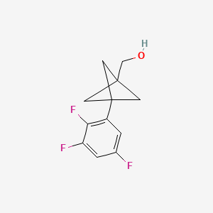 molecular formula C12H11F3O B2909268 [3-(2,3,5-Trifluorophenyl)-1-bicyclo[1.1.1]pentanyl]methanol CAS No. 2287282-88-4