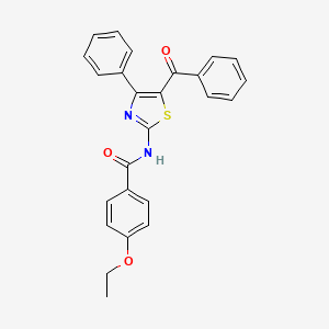 molecular formula C25H20N2O3S B2909269 N-(5-benzoyl-4-phenyl-1,3-thiazol-2-yl)-4-ethoxybenzamide CAS No. 312606-04-5