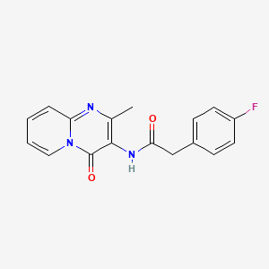 molecular formula C17H14FN3O2 B2909276 2-(4-fluorophenyl)-N-(2-methyl-4-oxo-4H-pyrido[1,2-a]pyrimidin-3-yl)acetamide CAS No. 946335-81-5
