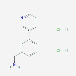 molecular formula C12H14Cl2N2 B2909284 3-(3-Pyridinyl)benzenemethanamine dihydrochloride CAS No. 2514927-80-9; 894779-75-0