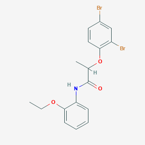 molecular formula C17H17Br2NO3 B290929 2-(2,4-dibromophenoxy)-N-(2-ethoxyphenyl)propanamide 