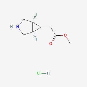 molecular formula C8H14ClNO2 B2909292 Methyl 2-[rel-(1R,5S,6R)-3-azabicyclo[3.1.0]hexan-6-yl]acetate hydrochloride CAS No. 2102502-56-5