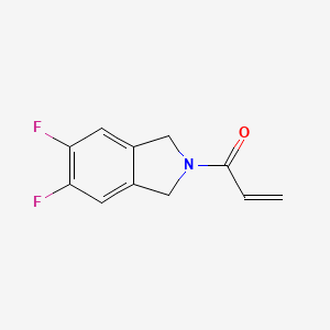 molecular formula C11H9F2NO B2909293 1-(5,6-Difluoro-1,3-dihydroisoindol-2-yl)prop-2-en-1-one CAS No. 2189894-92-4