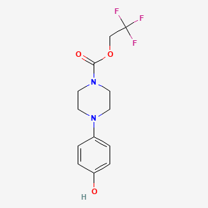 molecular formula C13H15F3N2O3 B2909295 2,2,2-Trifluoroethyl 4-(4-hydroxyphenyl)piperazine-1-carboxylate CAS No. 1484775-54-3
