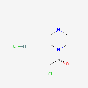 molecular formula C7H14Cl2N2O B2909299 2-Chloro-1-(4-methylpiperazin-1-yl)ethanone hydrochloride CAS No. 40340-73-6; 42951-91-7