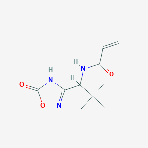 molecular formula C10H15N3O3 B2909341 N-[2,2-Dimethyl-1-(5-oxo-4H-1,2,4-oxadiazol-3-yl)propyl]prop-2-enamide CAS No. 2305289-32-9
