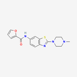 molecular formula C17H18N4O2S B2909342 N-(2-(4-methylpiperazin-1-yl)benzo[d]thiazol-6-yl)furan-2-carboxamide CAS No. 1105252-11-6