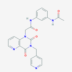 molecular formula C23H20N6O4 B2909364 N-(3-acetamidophenyl)-2-(2,4-dioxo-3-(pyridin-4-ylmethyl)-3,4-dihydropyrido[3,2-d]pyrimidin-1(2H)-yl)acetamide CAS No. 941953-65-7