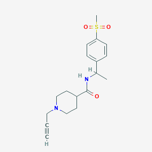 molecular formula C18H24N2O3S B2909367 N-[1-(4-methanesulfonylphenyl)ethyl]-1-(prop-2-yn-1-yl)piperidine-4-carboxamide CAS No. 1258735-53-3