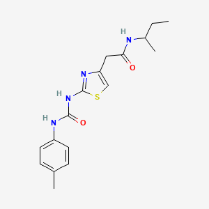 molecular formula C17H22N4O2S B2909370 N-(sec-butyl)-2-(2-(3-(p-tolyl)ureido)thiazol-4-yl)acetamide CAS No. 921469-25-2
