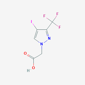 molecular formula C6H4F3IN2O2 B2909386 [4-iodo-3-(trifluoromethyl)-1H-pyrazol-1-yl]acetic acid CAS No. 1823464-84-1