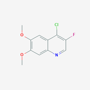 molecular formula C11H9ClFNO2 B2909387 4-氯-3-氟-6,7-二甲氧基喹啉 CAS No. 205448-48-2
