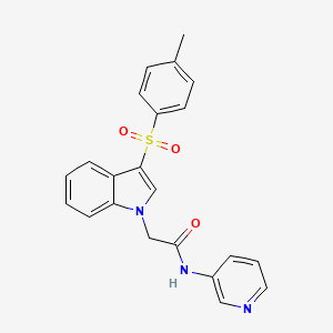 B2909399 N-(pyridin-3-yl)-2-(3-tosyl-1H-indol-1-yl)acetamide CAS No. 946358-85-6