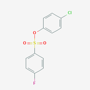 molecular formula C12H8ClFO3S B290941 4-Chlorophenyl 4-fluorobenzenesulfonate 