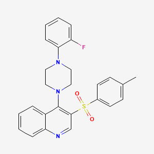 molecular formula C26H24FN3O2S B2909414 4-(4-(2-Fluorophenyl)piperazin-1-yl)-3-tosylquinoline CAS No. 866847-46-3