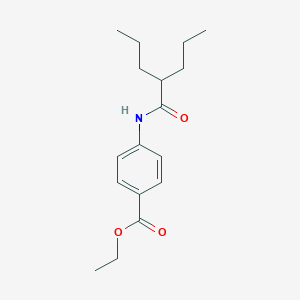 molecular formula C17H25NO3 B290943 Ethyl 4-[(2-propylpentanoyl)amino]benzoate 