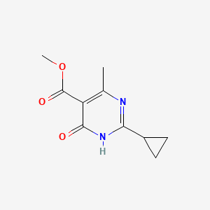 molecular formula C10H12N2O3 B2909435 Methyl 2-cyclopropyl-4-methyl-6-oxo-1,6-dihydropyrimidine-5-carboxylate CAS No. 950032-31-2