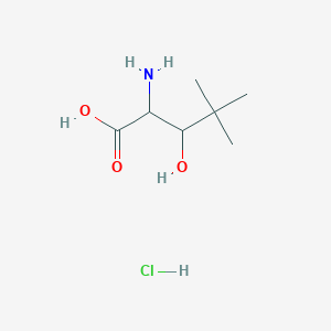 molecular formula C7H16ClNO3 B2909439 2-Amino-3-hydroxy-4,4-dimethylpentanoic acid;hydrochloride CAS No. 2413870-44-5