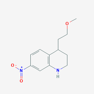 molecular formula C12H16N2O3 B2909446 4-(2-Methoxyethyl)-7-nitro-1,2,3,4-tetrahydroquinoline CAS No. 2230808-57-6