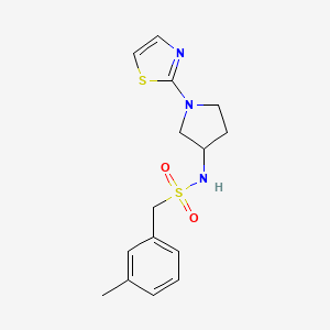 molecular formula C15H19N3O2S2 B2909448 N-(1-(thiazol-2-yl)pyrrolidin-3-yl)-1-(m-tolyl)methanesulfonamide CAS No. 1795301-27-7