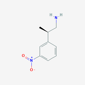 molecular formula C9H12N2O2 B2909449 (2R)-2-(3-Nitrophenyl)propan-1-amine CAS No. 2248199-95-1