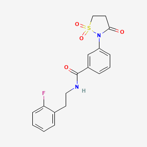 3-(1,1-dioxido-3-oxoisothiazolidin-2-yl)-N-(2-fluorophenethyl)benzamide